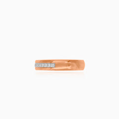 Rose gold diamond wedding ring