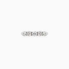 Classic Five Stone Diamond Ring in White Gold