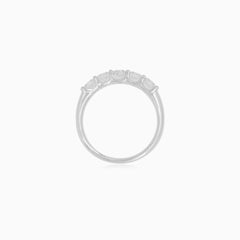 Five Diamond Ring in White Gold
