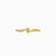 Yellow gold diamond engagement ring