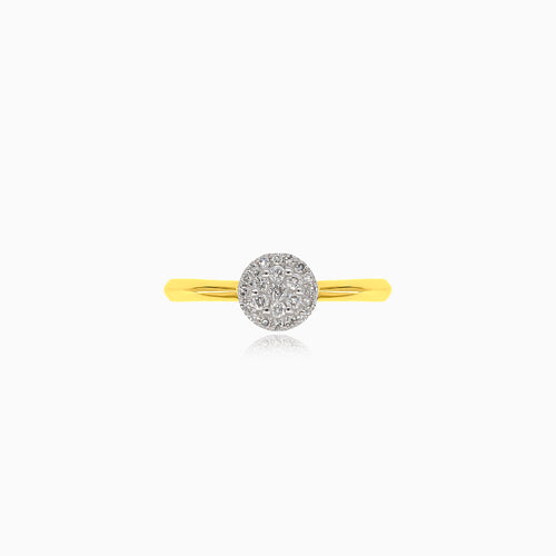 Yellow gold diamond ring