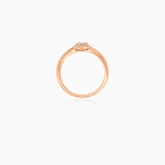 Rose gold diamond ring