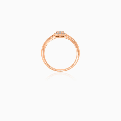 Rose gold diamond ring