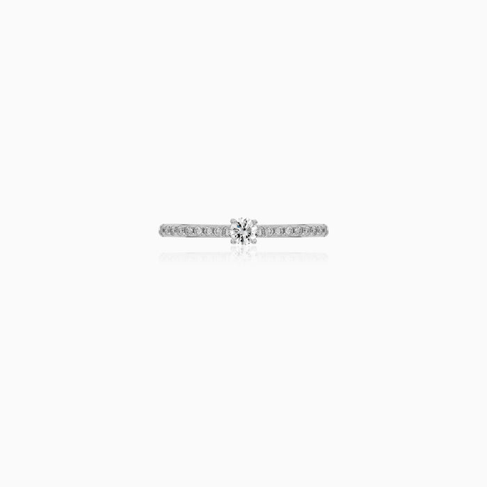 White Gold Diamond Pavé Ring