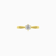 Elegant Curve Diamond Ring