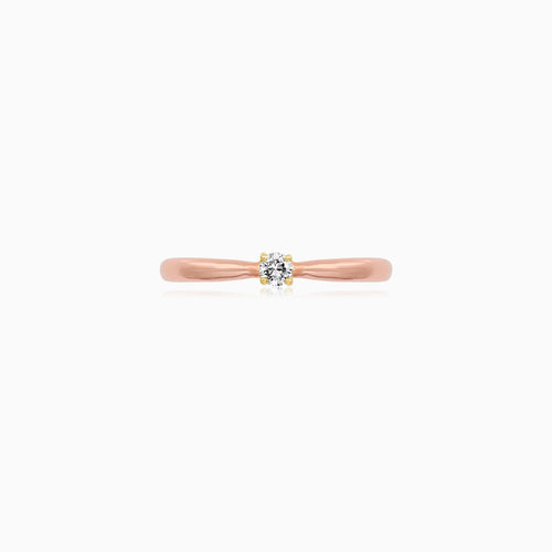 Diamantový prsten Blush gold