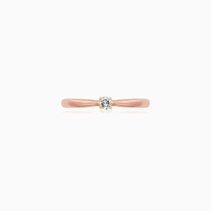 Diamantový prsten Blush gold
