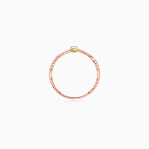 Diamantový prsten Blush gold