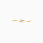 Golden Twist Diamond Ring
