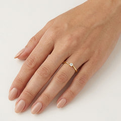 Golden Twist Diamond Ring