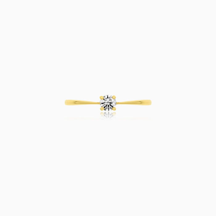 Classic Diamond Solitaire Engagement Ring in Yellow Gold