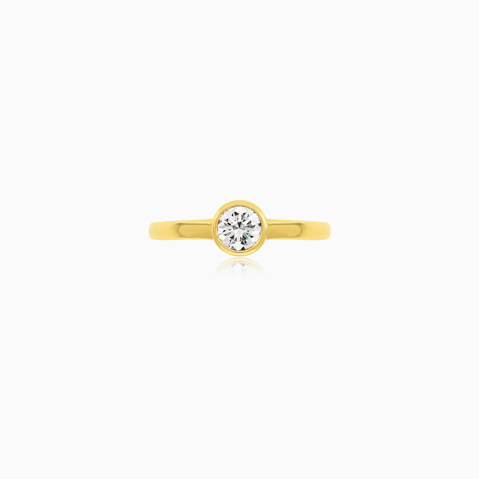 Bezel Set Diamond Solitaire Ring