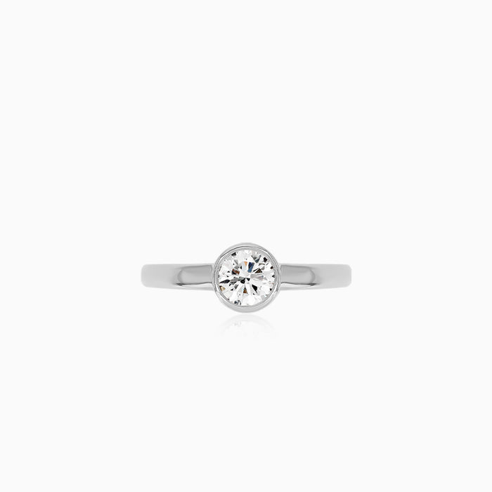 Bezel Set Diamond Engagement Ring