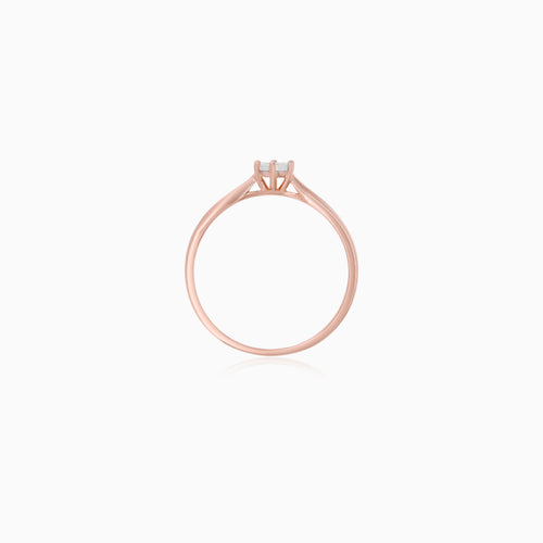 Rose Gold Diamond Solitaire Ring