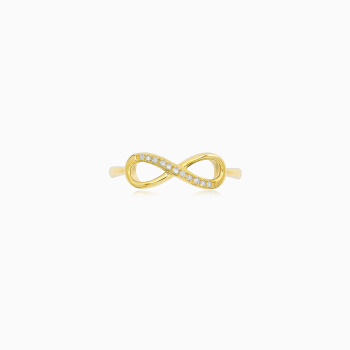 Yellow Gold Diamond Infinity Ring