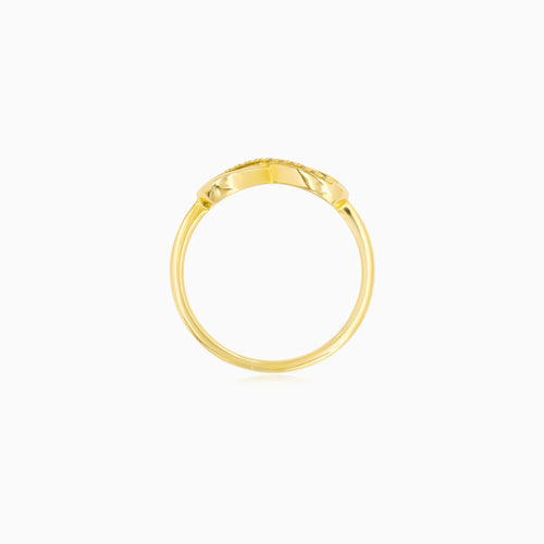 Yellow Gold Diamond Infinity Ring
