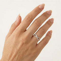 White Gold Infinity Diamond Ring
