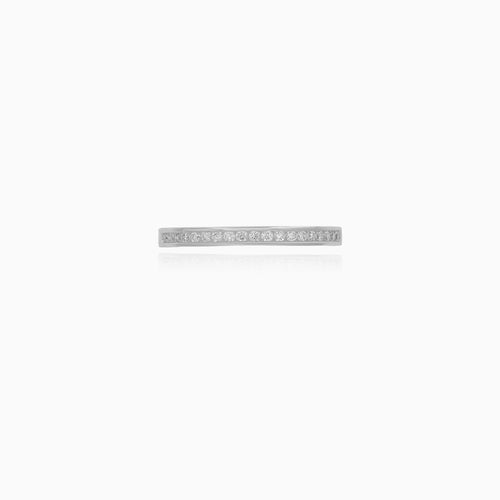 White Gold Channel-Set Diamond Ring