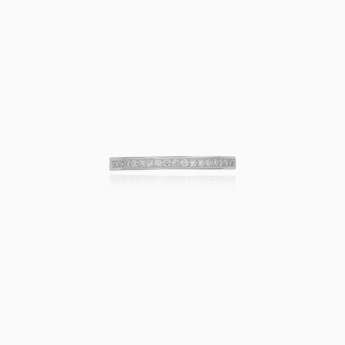 White Gold Channel-Set Diamond Ring