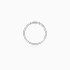 Delicate White Gold Diamond Band