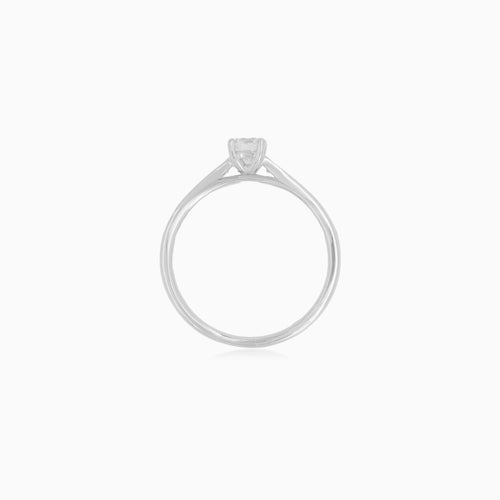 Solitaire Luster Diamond Ring With Princess Cut Channel Set Diamonds