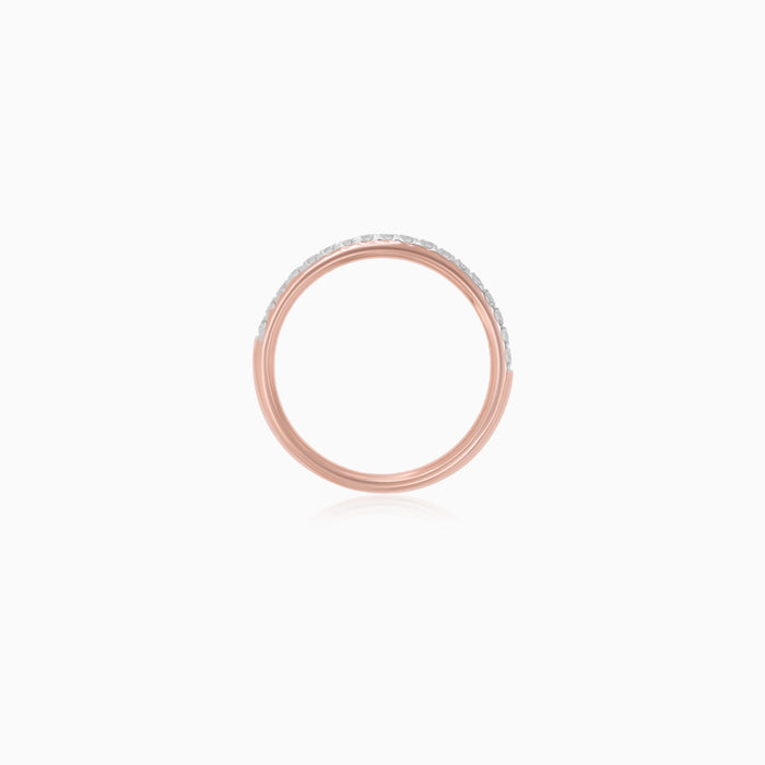 Rose Gold Diamond Pavé Band Ring