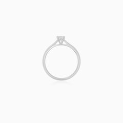 White Gold Lab-Grown Diamond Solitaire Ring