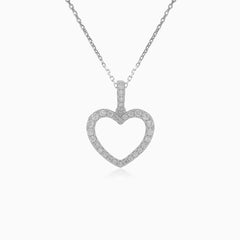 White Gold Diamond Heart Pendant