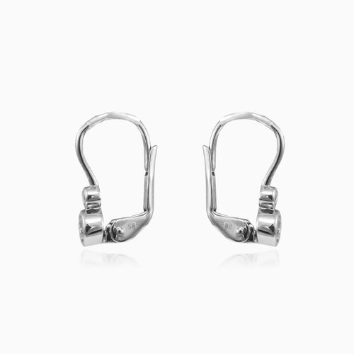 White gold glow diamond drop earrings