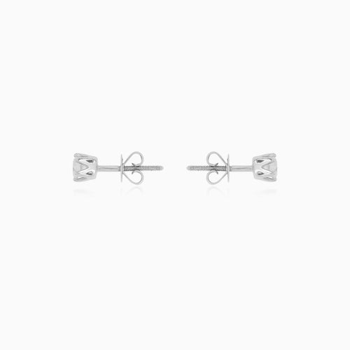 Refined White Gold Diamond Earrings