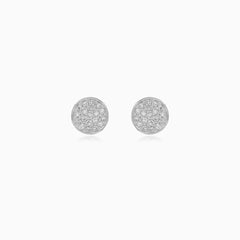 Rose Gold Pavé Diamond Stud Earrings