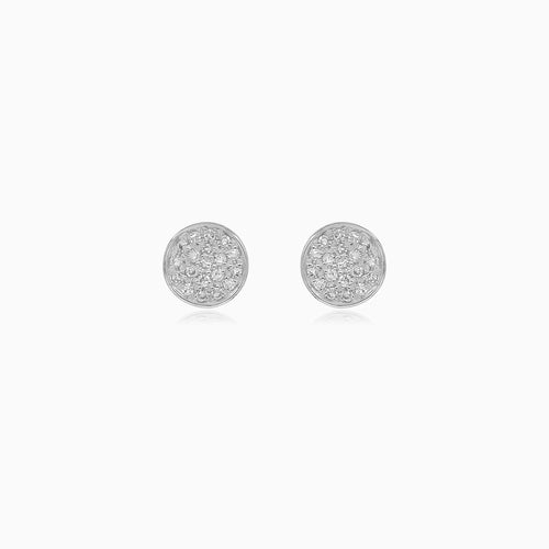 Rose Gold Pavé Diamond Stud Earrings