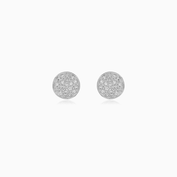 Náušnice s pavé diamanty z růžového zlata