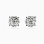 Rose gold gleam diamond stud earrings