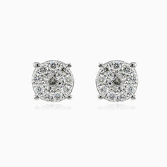 Rose gold gleam diamond stud earrings