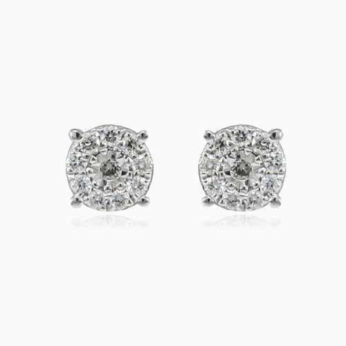 Rose gold gleam diamond stud earrings
