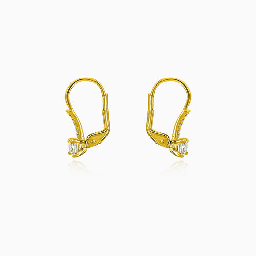 Solitaire luster diamond drop earrings