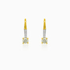 Solitaire luster diamond drop earrings