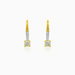 Solitaire luster diamond drop earrings