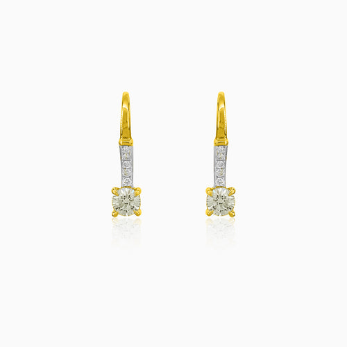 Solitaire luster diamond drop earrings
