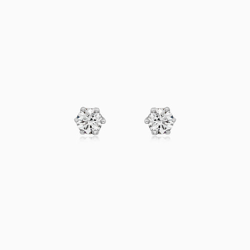 White Gold Diamond Stud Earrings