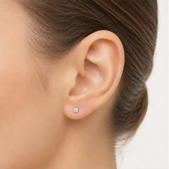 White Gold Diamond Stud Earrings