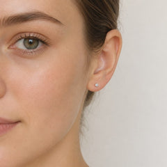 Golden Light Diamond Stud Earrings