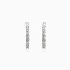 White gold diamond drop earrings