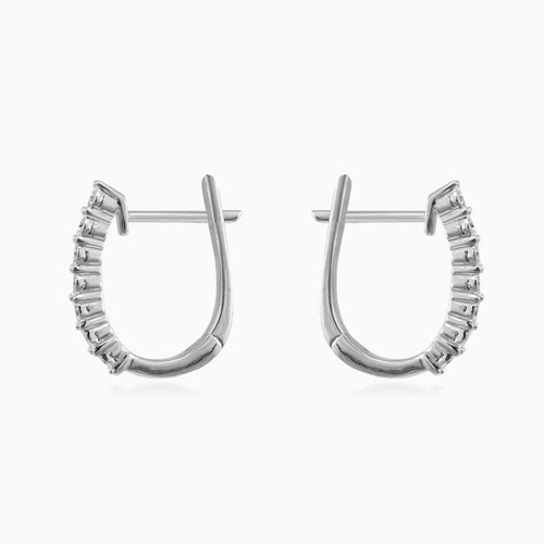 White gold diamond drop earrings