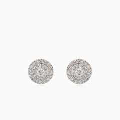 White gold brilliance diamond stud earrings