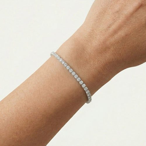 Diamantový Tenisový Náramek 3,0 mm Z Bílého Zlata