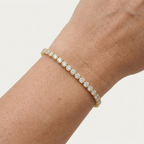 Diamond Tennis Bracelet 3.5 mm in Yellow Gold