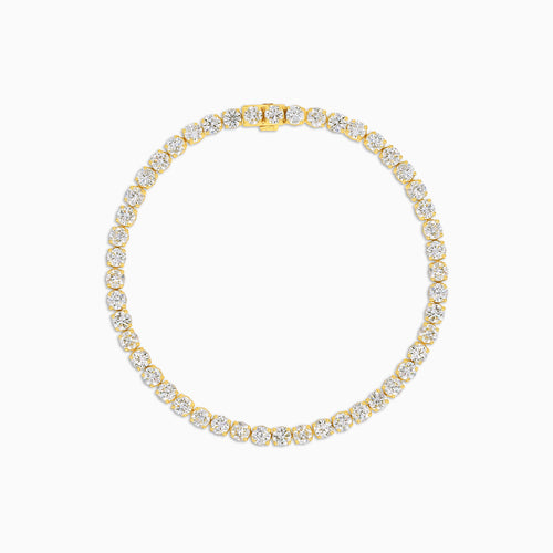 Diamantový Tenisový Náramek 2,5 mm Ze Žlutého Zlata