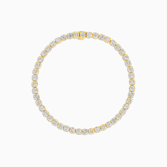 Diamantový Tenisový Náramek 2,5 mm Ze Žlutého Zlata